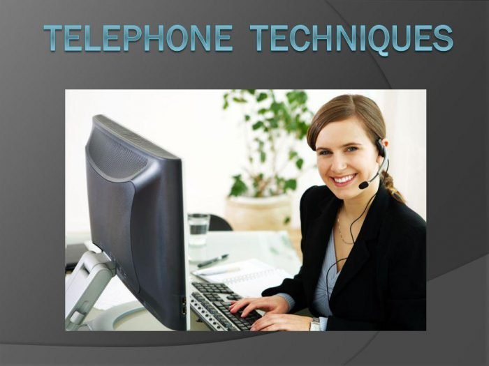 TRAINING TENTANG Telephone Technique (in English)