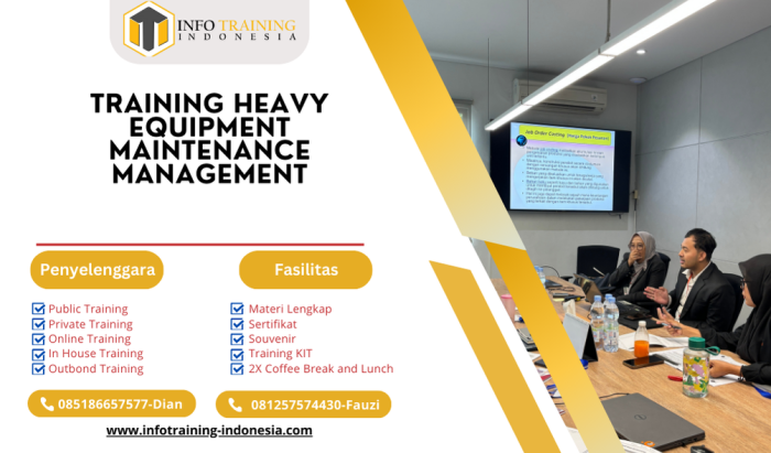 TRAINING HEAVY EQUIPMENT MAINTENANCE MANAGEMENT