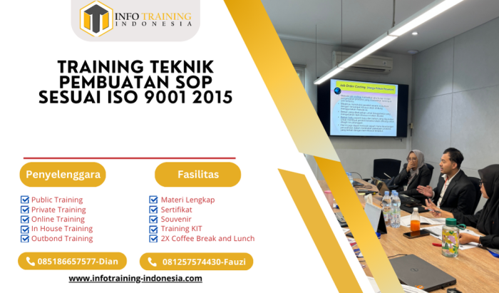 TRAINING TEKNIK PEMBUATAN SOP SESUAI ISO 9001 2015