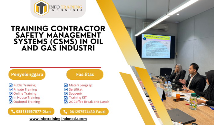 TRAINING CONTRACTOR SAFETY MANAGEMENT SYSTEMS (CSMS) IN OIL AND GAS INDUSTRI